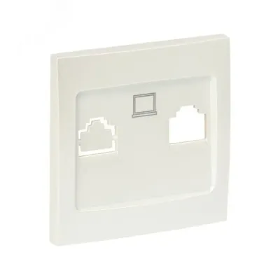 Валенсия лицевая панель розетки RJ-45 1-местная жемчуг