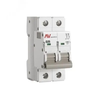 Выключатель автоматический AV-6 2P 25A (D) 6kA EKF AVERES