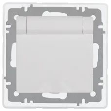 Розетка Intro Accent 6-209-01 , 2P+E Schuko с крышкой штор., 16А-250В, IP44, СУ, AL/CU, белый
