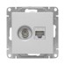 Механизм розетки TV+RJ45 (cat5) алюминий Эпика EKF