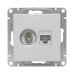 Механизм розетки TV+RJ45 (cat5) алюминий Эпика EKF