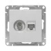 Механизм розетки TV+RJ45 (cat5) алюминий Эпика EKF
