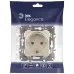 14-2102-04 ЭРА Розетка 2P+E Schuko со шторками, 16A-250В, IP20, Эра Elegance, шампань (10/100/3500)