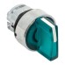 Исполнительный механизм переключателя ХB4 зеленый на 3 положения с фиксацией, с подсветкой с короткой ручкой IP65