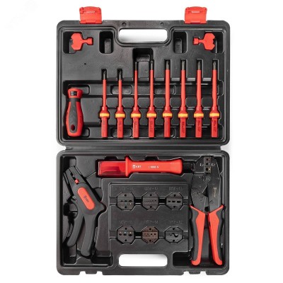 Набор СКМ-3 для опрессовки, снятия изоляци и      монтажа резьбового крепежа серия ПРОФИ