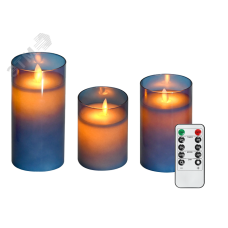 Светодиодный светильник Свечи (3 свечи, пульт ДУ, синие) CL7-SET3-bu  ФАZА