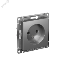 Розетка ATLASDESIGN без заземления 16А механизм сталь