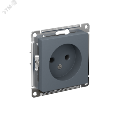 Розетка ATLASDESIGN без заземления 16А механизм грифель