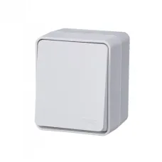 AtlasDesign Profi54 переключатель одноклавишный IP54 10 АХ, БЕЛЫЙ, Россия