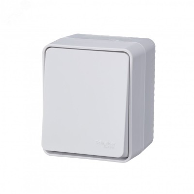 AtlasDesign Profi54 переключатель одноклавишный IP54 10 АХ, БЕЛЫЙ, Россия