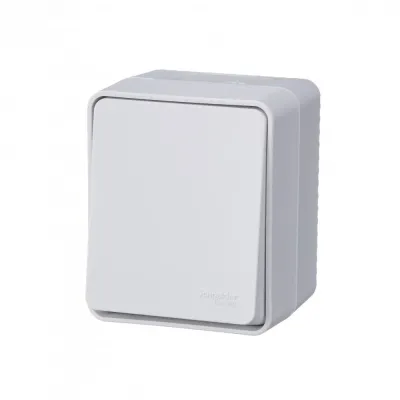 AtlasDesign Profi54 переключатель одноклавишный IP54 10 АХ, БЕЛЫЙ, Россия