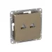 Механизм розетки RJ45 - 2шт, (cat6), шампань Эпика EKF