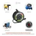 Удлинитель силовой ЭРА RMx-4es-3x2.5-40m-IP44(KG) на металлической катушке c заземлением 4 розетки 40м КГ 3х2.5мм2