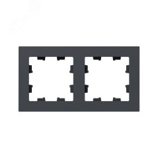 Рамка 2-местная графит.  пластик Эпика EKF