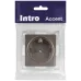 Розетка Intro Accent 6-202-08 2P+E Schuko, 16А-250В, IP20, СУ, бронза
