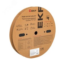 Термоусаживаемая трубка ТУТ 30/15 черная EKF