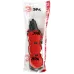 Колодка ЭРА KX-3e-RED-IP44 каучуковая с заземлением 3 розетки 16A IP44 красная