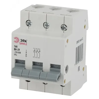 Выключатель нагрузки ЭРА SIMPLE SIMPLE-mod-63 3P 16А ВН-29
