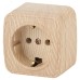 3-202-11 Intro Розетка 2P+E Schuko, 16А-250В, IP20, ОУ, Polo, сосна (16/320/3840)