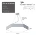 Светильник LED ЭРА Geometria SPO-121-W-40K-038 Hexagon 38Вт 4000K 4000Лм IP40 600*80 белый подвесной драйвер внутри
