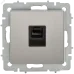 BRITE Розетка компьютерная RJ45 кат.5E РК10-БрГН металл хром/никель IEK