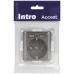 Розетка Intro Accent 6-410-09 P+E Schuko со шторками, 16А-250В + 2хUSB, IP20, СУ, титан