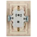 Розетка Intro Plano 1-205-04 с заземлением двойная 2X2P+E Schuko, 16А-250В, IP20, СУ, шампань
