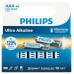 Батарейки Philips LR03E8W/51 ААА алкалиновые 1,5v 8 шт. LR03-8BL Ultra (8/160/38400)