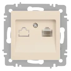 Розетка Intro Accent 6-303-02 информационная RJ45, IP20, СУ, слоновая кость