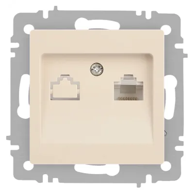 Розетка Intro Accent 6-303-02 информационная RJ45, IP20, СУ, слоновая кость