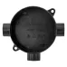 Коробка распаячная КМР-040-040б трехрожковая черная (70х35) EKF PROxima