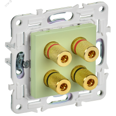 SKANDY Аудиорозетка 4-местная SK-A01G мятный IEK