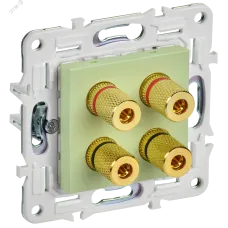SKANDY Аудиорозетка 4-местная SK-A01G мятный IEK