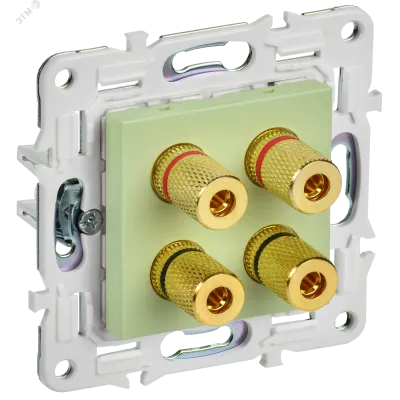 SKANDY Аудиорозетка 4-местная SK-A01G мятный IEK