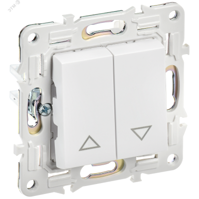 SKANDY Выключатель жалюзи 10А SK-V12W арктический белый IEK