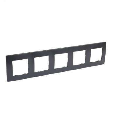 Рамка 5-местная антрацит ETIKA