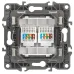 12-3108-13 ЭРА Розетка информационная двойная 2XRJ45, IP20, Эра12, бронза (10/100/2500)