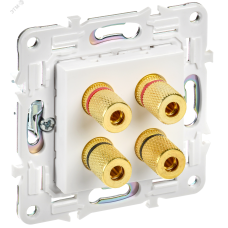 SKANDY Аудиорозетка 4-местная SK-A01W арктический белый IEK
