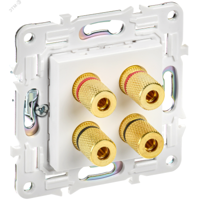 SKANDY Аудиорозетка 4-местная SK-A01W арктический белый IEK
