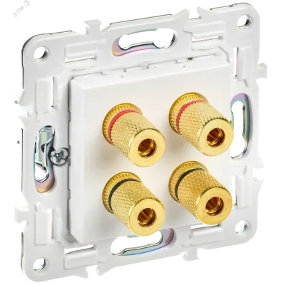 SKANDY Аудиорозетка 4-местная SK-A01W арктический белый IEK