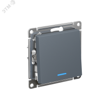 Выключатель одноклавишный ATLASDESIGN с подсветкой схема 1а 10АХ механизм грифель