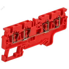 ARMAFIX Клемма пружинная CX4-4 четырехконтактная красная IEK