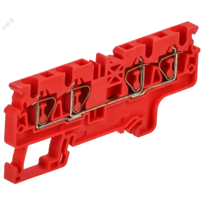 ARMAFIX Клемма пружинная CX4-4 четырехконтактная красная IEK