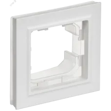 BRITE Рамка 1-местная IP44 РУ-1-БрАБ-44 арктический белый IEK