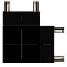 Коннектор угловой для тонкого магнитного шинопровода черный TRM-S5-CC BK