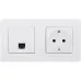 Розетка компьютерная RJ45 категория 5Е UTP белый INSPIRIA