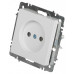 Розетка Intro Accent 6-201-01 2Р 16А-250В, IP20, СУ, AL/CU, белый