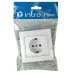 Розетка Intro Plano 1-202-01 с заземлением 2P+E Schuko, 16А-250В, IP20, СУ, белый