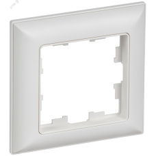 BRITE Рамка 1-местная РУ-1-БрАБ арктический белый/белый IEK
