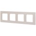Рамка для розеток и выключателей ЭРА Серия 12 12-5204-15 на 4 поста, Классик, перламутр